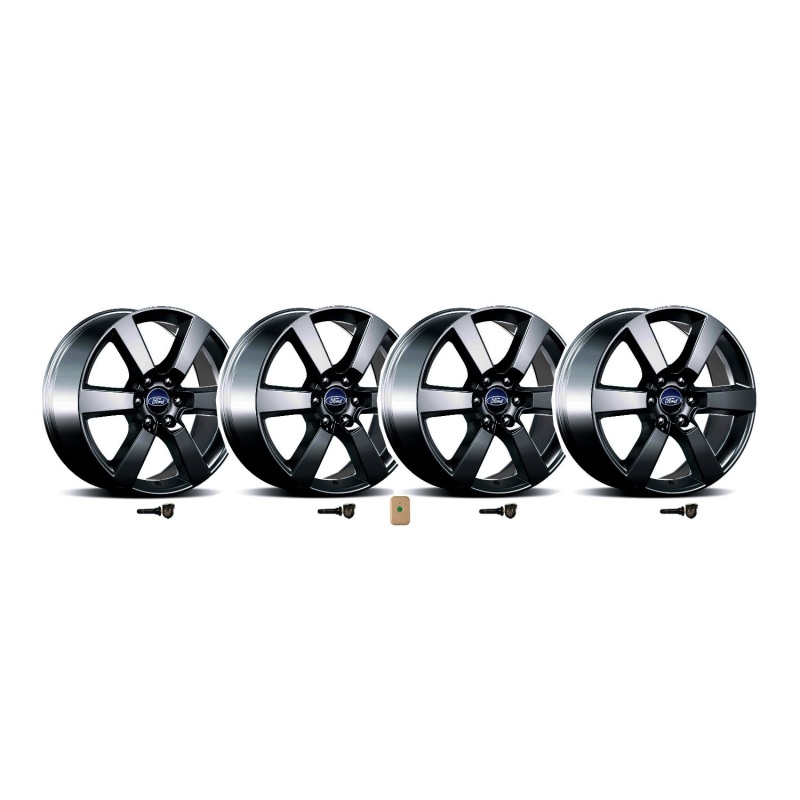 Ford F-150 Wheel Set - Ford Racing - 20in x 8.5in Wheel Set w/TPMS Kit - Matte Black - `15-`16 Ford F-150 Wheel Set - Ford Racing - 20in x 8.5in Wheel Set w/TPMS Kit - Matte Black - `15-`16
